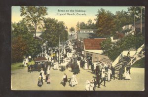 CRYSTAL BEACH ONTARIO CANADA AMUSEMENT PARK VINTAGE POSTCARD