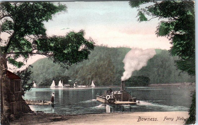 BOWNESS, Cumbria  England    Handcolored   FERRY NAB  1904   Postcard