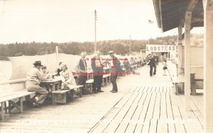 ME, Pemaquid Beach, Maine, RPPC, Gilbert's Lobster Pound, Photo