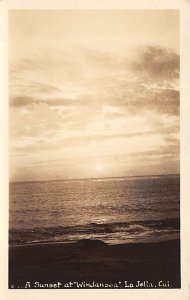 A Sunset at Windansea real photo La Jolla CA
