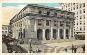 POST OFFICE & FEDERAL BUILDING CHARLESTON WEST VIRGINIA POSTCARD (c. 1915)