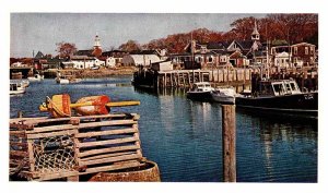 Postcard PIER SCENE Kennebunkport Maine ME AQ4768