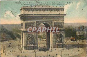 Postcard Old Paris Triomphe Etoile Arc and the Tomb of the Unknown Soldier