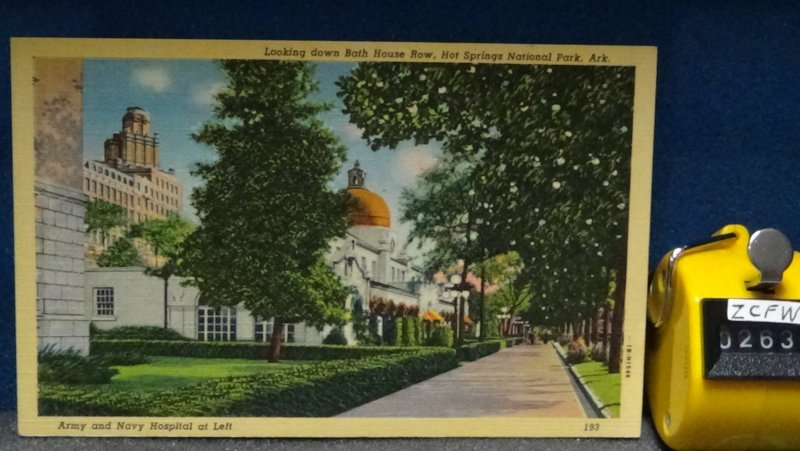 STD Vintage Magnolia Bordered Bath House Row Hot Springs National Park Arkansas