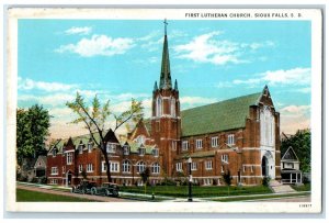 c1940 First Lutheran Church Chapel Exterior Sioux Falls South Dakota SD Postcard