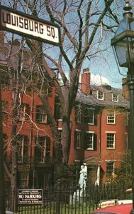 Postcard Historic Landmark Louisburg Square On Beacon Hill Boston Massachusetts