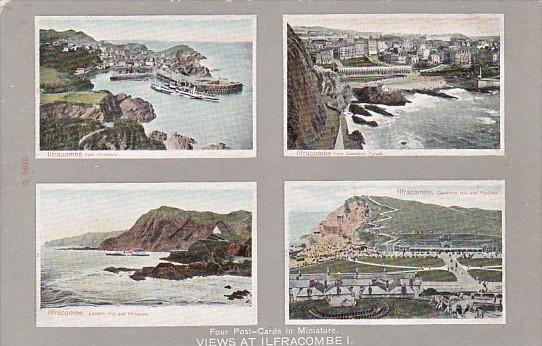 England Ilfracombe Four Postcards In Miniature