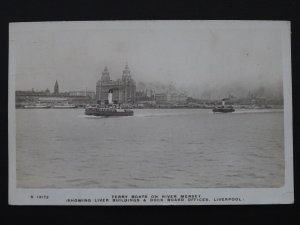 Merseyside LIVERPOOL Ferry Boats on the River Mersey c1920s RP Postcard