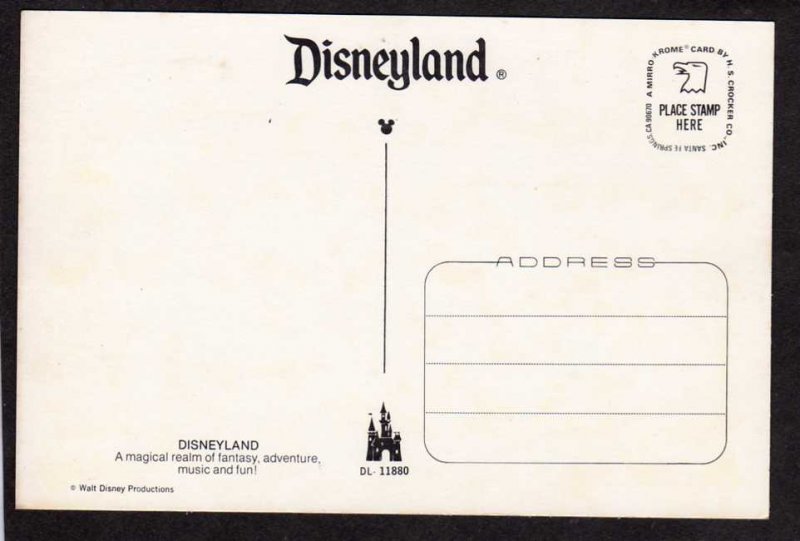 CA Disneyland Dumbo Ship Castle Amusement Park  Anaheim California Postcard