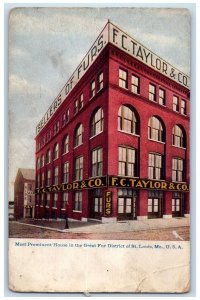 c1905 Most Prominent House Taylor Great Fur District St. Louis Missouri Postcard 