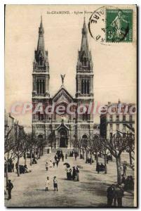 Postcard Old St Chamond Notre Dame Church