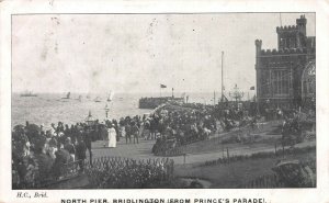 North Pier, Bridlington, England, Great Britain, early postcard, used in 1907