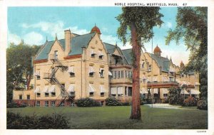 WESTFIELD, MA Massachusetts  NOBLE HOSPITAL  Hampden Co 1942 Pre-Linen Postcard