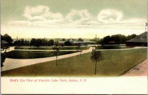 Vtg 1907 Canobie Lake Park Birds Eye View Salem New Hampshire NH Postcard