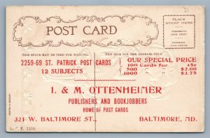 BALTIMORE MD POST CARD PUBLISHER I & M OTTENHEIMER ADVERTISING ANTIQUE POSTCARD