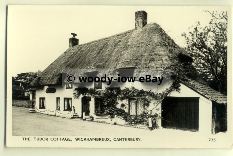 tp8148 - Kent - A Thatched Tudor Cottage in Wickhambreux, Canterbury - Postcard