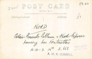 France Calais Brussels Pullman Nord Express Steam Train RPPC postcard C321