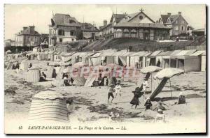 Old Postcard Saint Pair Sur Mer Beach and the Casino