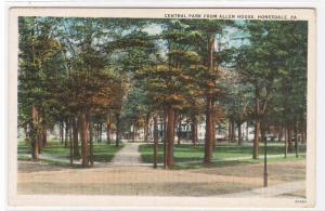 Central Park Honesdale Pennsylvania 1920s postcard