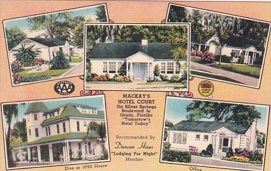 Florida Silver Springs MacKay's Hotel Court Multi View