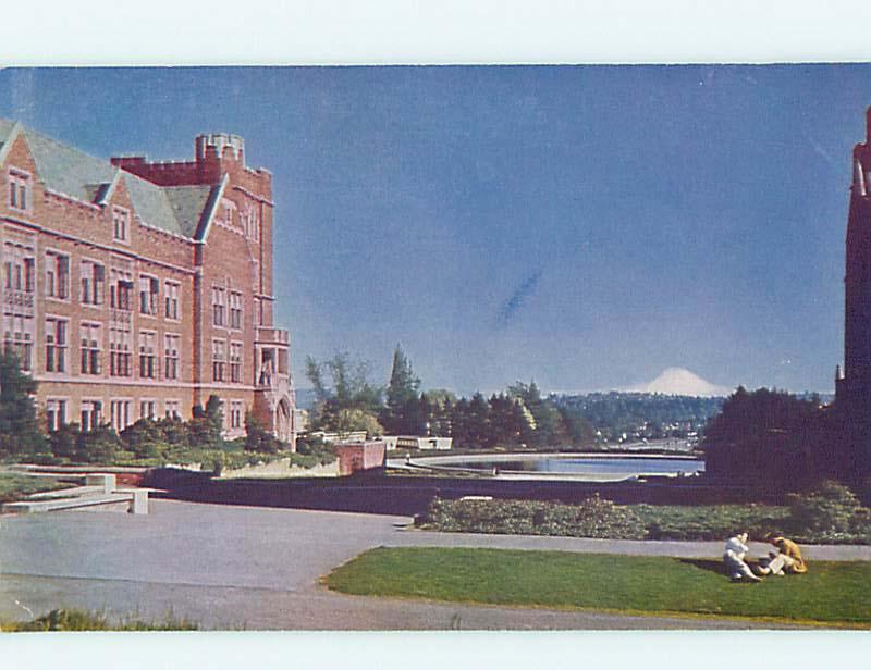 Unused 1950's CAMPUS AT UNIVERSITY OF WASHINGTON Seattle Washington WA r9057