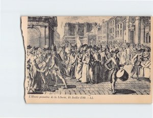 Postcard L'Heure première de la Liberté, Paris, France