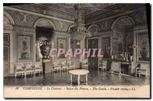Old Postcard Compiegne Chateau Flower Show