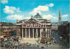 Postcard Modern Brussels stock exchange