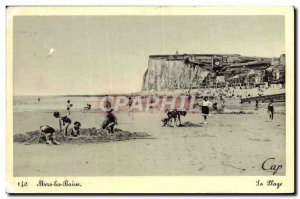 Old Postcard Mers Les Bains Beach