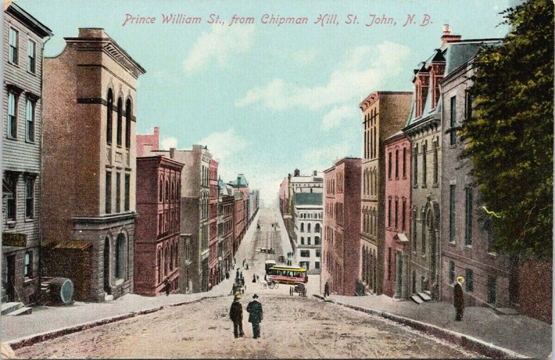 St. John NB New Brunswick Prince William Street Unused Postcard F57