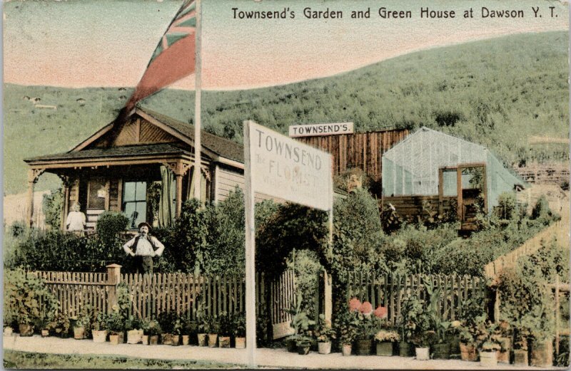 Dawson City YT Townsend Garden and Green House Florist c1925 Yukon Postcard E79