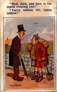 Vtg Postcard 1930 Prohibition Comic Donald McGill Signed Bamforth Co Scottish