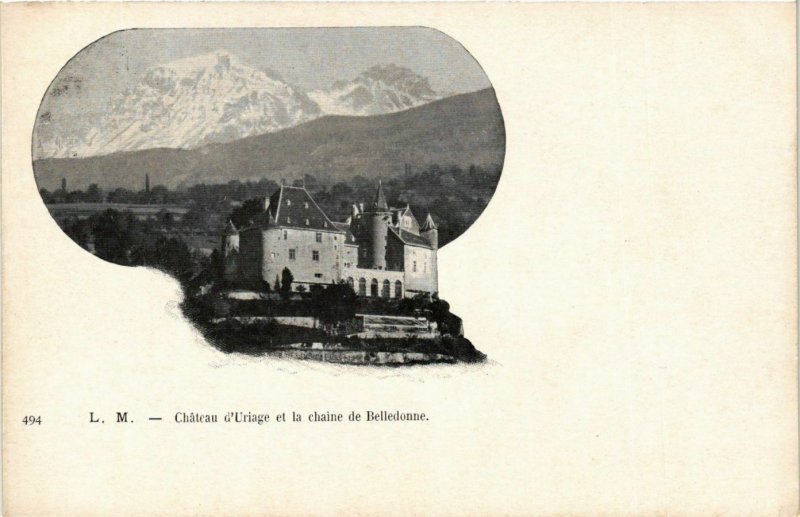 CPA Uriage - Chateau d'Uriage et la Chaine de Belledonne FRANCE (961764)