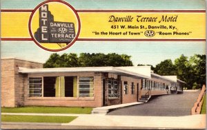 Linen Postcard Danville Terrace Motel in Danville, Kentucky~138487