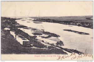 Umgeni River, flowing into the sea , South Africa , PU-1905