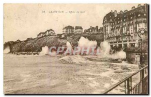 Postcard Old Granville sea Effects