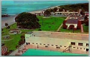 Casino Swimming Pool St Simons Island Georgia GA Chrome Postcard A12