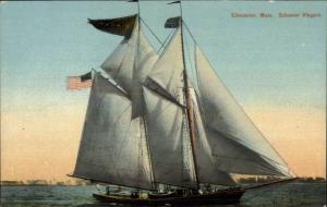 Gloucester MA Schooner Ship Niagara c1910 Postcard 