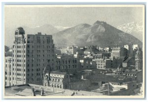 c1960's Partial View Buildings Mountains Santiago Chile Unposted  Postcard