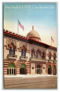 Vintage 1910's Postcard Islam Temple AAONMS San Francisco California