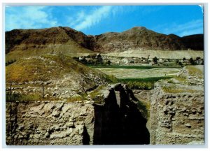 1966 Jericho Excavation with the View of Mt. Temptation Palestine Postcard