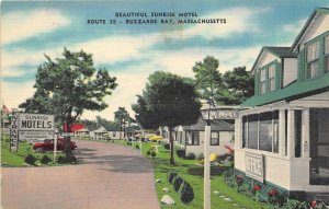 Buzzards Bay Massachusetts 1940s Postcard Sunrise Motel