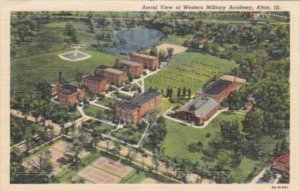 Illinois Alton Aerial View Of Western Military Academy Curteich