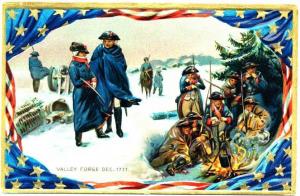 July 4th - Independence Day Valley Forge Tuck Postcard - 