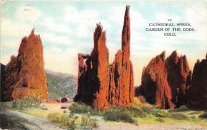 Garden Of Gods Colorado 1911 Postcard Cathedral Spires Denver Terminal Cancel