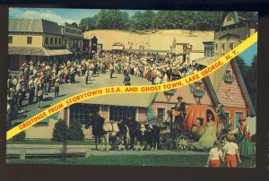 Lake George, New York/NY Postcard, Storytown USA, Ghost Town & Pumpkin Coach