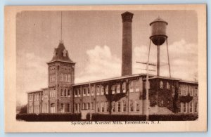 c1910 Bordentown New Jersey Vintage Postcard Springfield Worsted Mills Building