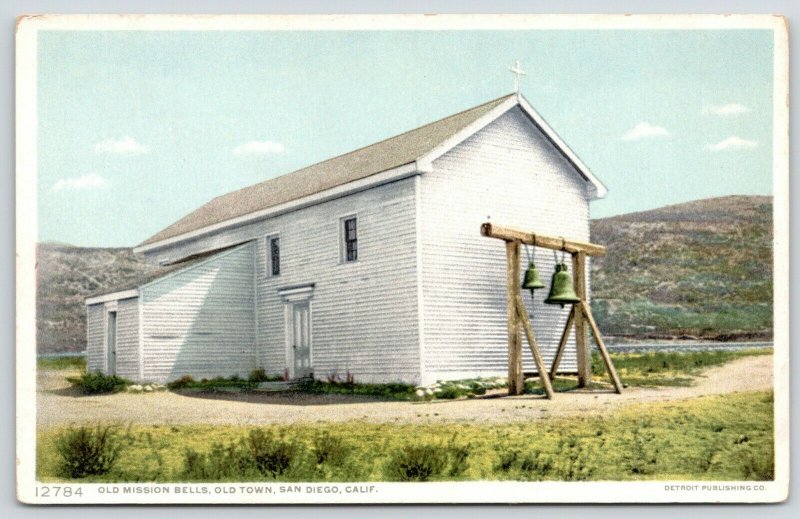 San Diego California~Old Town~Old Mission Bells~Detroit Publishing #12984 c1907 