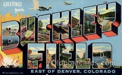 Buckley Field, Denver, Colorado Large Letter Military Unused light wear and p...