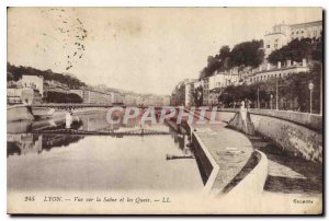 Postcard Old Lyon View the Saone and the Quays